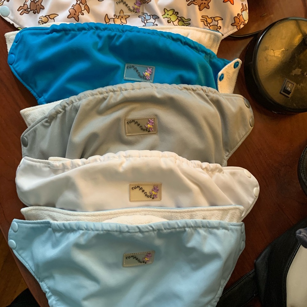 5 Rumparooz with 5 inserts